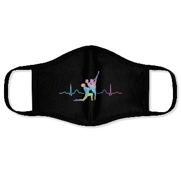 Discover Ballet Dancer Heartbeat EKG Ballerina Face Masks