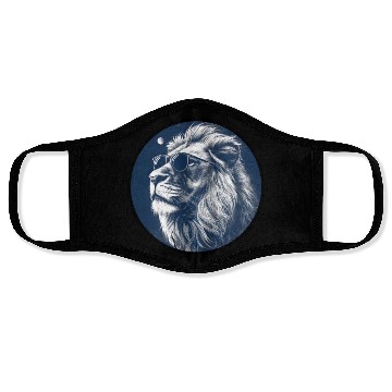 Discover Lion with sunglasses 2 Face Masks