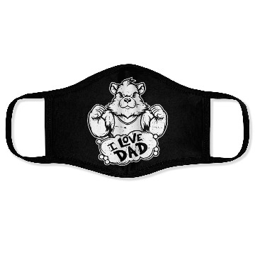 Discover Guinea Pig Cavy I Love Dad Face Masks