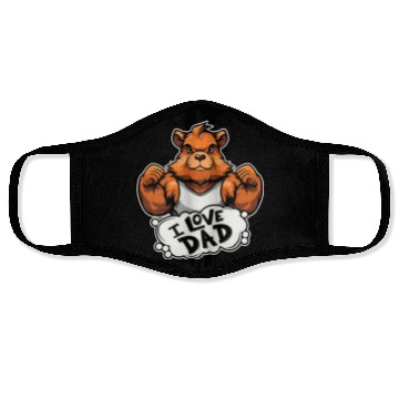 Discover Guinea Pig Cavy I Love Dad Face Masks