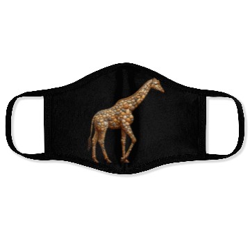 Discover Serene Giraffe - Pebble Art Face Masks