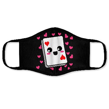 Discover Kawaii Playing Card Hearts Face Masks
