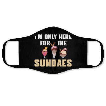 Discover Funny Sundaes Ice Cream Quote Face Masks