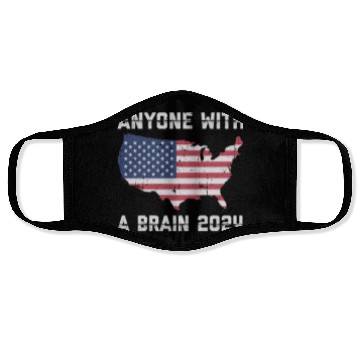Discover 2024 Brain Vote Democracy Anti-Trump Face Masks