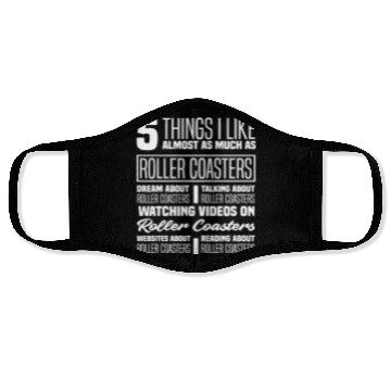 Discover Roller Coaster Riding Roller Coaster Fan Face Masks