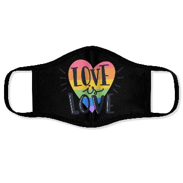 Discover love is love Face Masks
