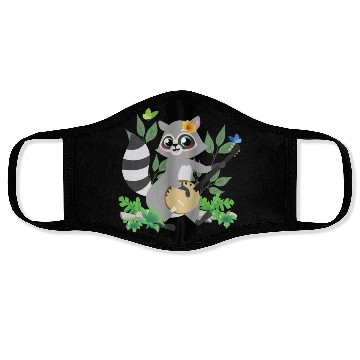 Discover Raccoon Cottagecore Naturecore Kids Face Masks