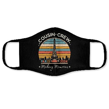 Discover Cousin Crew Paris France Making Memories 2024 Face Masks