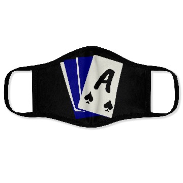 Discover Playing Card Hand, Ace Showing 3 Color Vector Face Masks