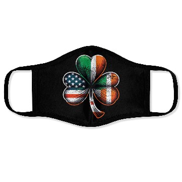 Discover Irish American Shamrock Stars Stripes Face Masks
