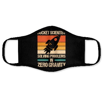 Discover Rocket Scientist Retro Zero Gravity Vintage Face Masks