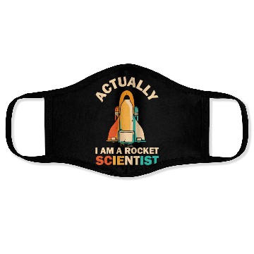 Discover Retro Rocket Scientist Space Shuttle Face Masks
