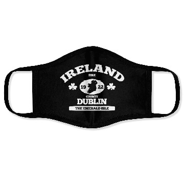 Discover Dublin Ireland Classic Irish County Design Face Masks