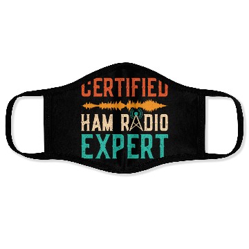 Discover Vintage Radio Moderator Certified Ham Radio Expert Face Masks