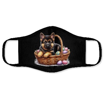 Discover Easter Puppy with Colorful Eggs Face Masks