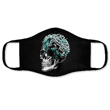 Discover Surfing Surfer Skull Skull Nature Face Masks