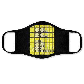 Discover Rise Above The Storm Puzzle Design Face Masks