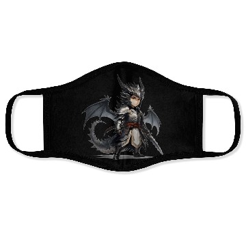 Discover Chibi dragonwarrior Pose in Full armor Face Masks
