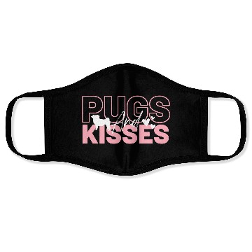Discover Pugs & Kisses Pink Face Masks