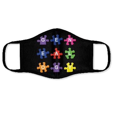Discover Genealogy Jigsaw Puzzle Pieces Face Masks