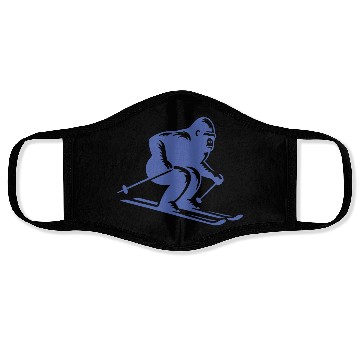 Discover Monkey Gorilla Chimpanzee Ski Silhouette Design Face Masks