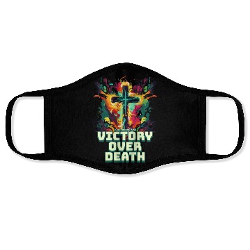 Discover VICTORY OVER DEATH Easter Design Face Masks