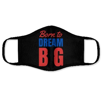 Discover Red and Blue baseball Typography Face Masks 2