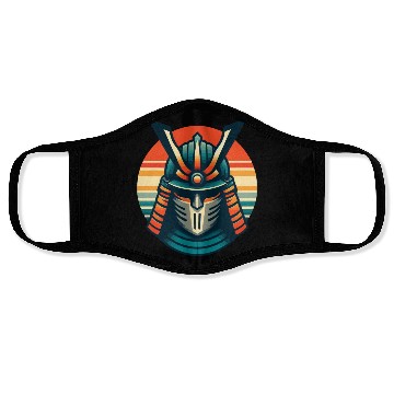 Discover Retro Samurai Vector Art Face Masks