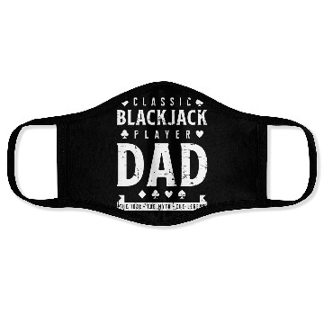 Discover Classic Blackjack Player Dad The Idol Playing Card Face Masks