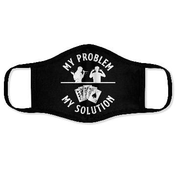 Discover Classic Blackjack My Problem My Pictogram Dad Mom Face Masks