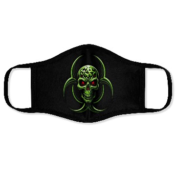 Discover Green Biohazard Zombie Alien Face Masks