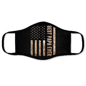 Discover Best Papa Ever US American Flag - Father's Day Face Masks
