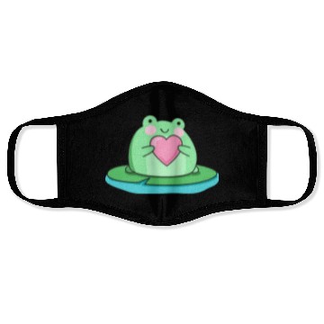 Discover Cute frog cartoon drawing Face Masks
