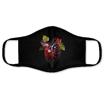 Discover Human heart made with wine Face Masks