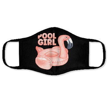 Discover Pool Girl Flamingo Floatie Swimming Pool Face Masks