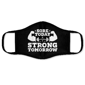 Discover Motivational Fitness Gym Exercise Face Masks