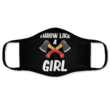 Discover Throw Like A Girl Axe Throwing Chainsaw Bushcraft Face Masks