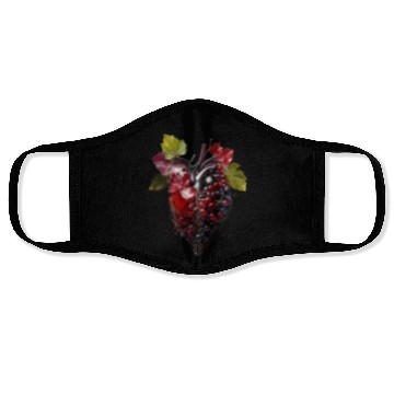 Discover Default Human heart made with wine and red grape Face Masks