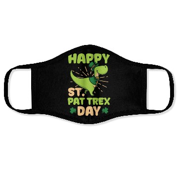 Discover Funny St Patricks Day Happy St. Pat T-Rex Day Face Masks