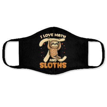 Discover Pi Day I Love Math And Sloths Face Masks