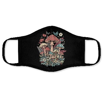 Discover Mushroom Cottagecore Naturecore Face Masks