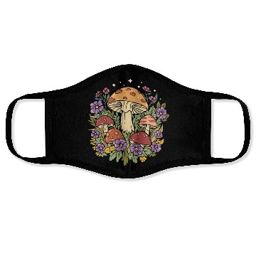 Discover Mushroom Cottagecore Naturecore Face Masks