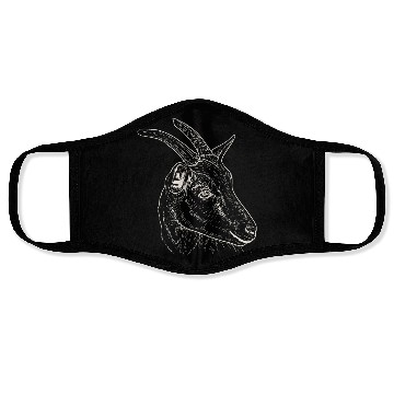 Discover Goat Head - Line Art Face Masks
