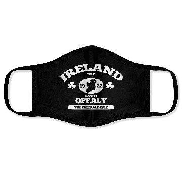 Discover Offaly Ireland Classic Irish County Design Face Masks