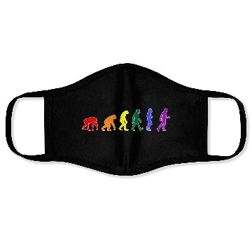 Discover Rainbow Evolution (White Outline) Face Masks