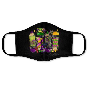 Discover mardi gras teacher life Face Masks