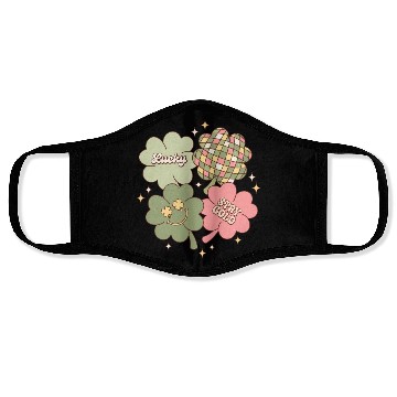 Discover Retro Shamrocks Face Masks