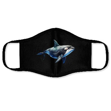 Discover killer whale Face Masks