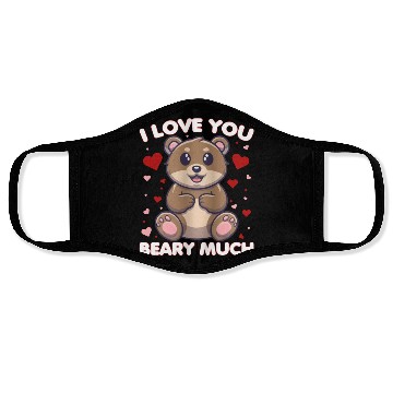 Discover I love you beary Much Face Masks