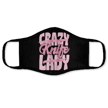 Discover Crazy Knife Lady Hobby Knife Collector Face Masks